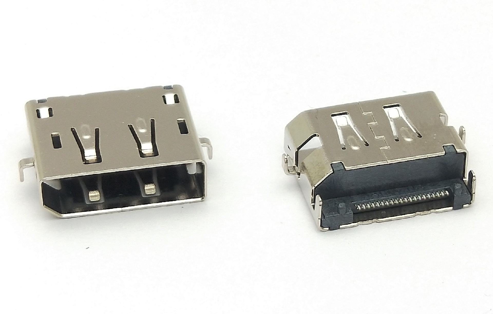 Display Port  母頭  SMT  沉板式  無(wú)翻邊，1.2 PCB 置中